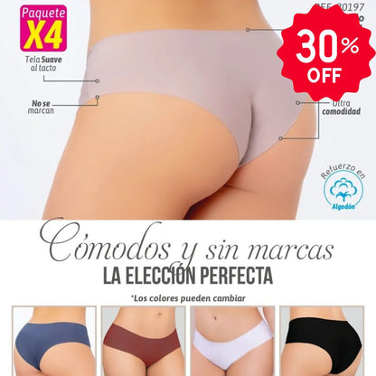 Cachetero Hipster Invisible x 4